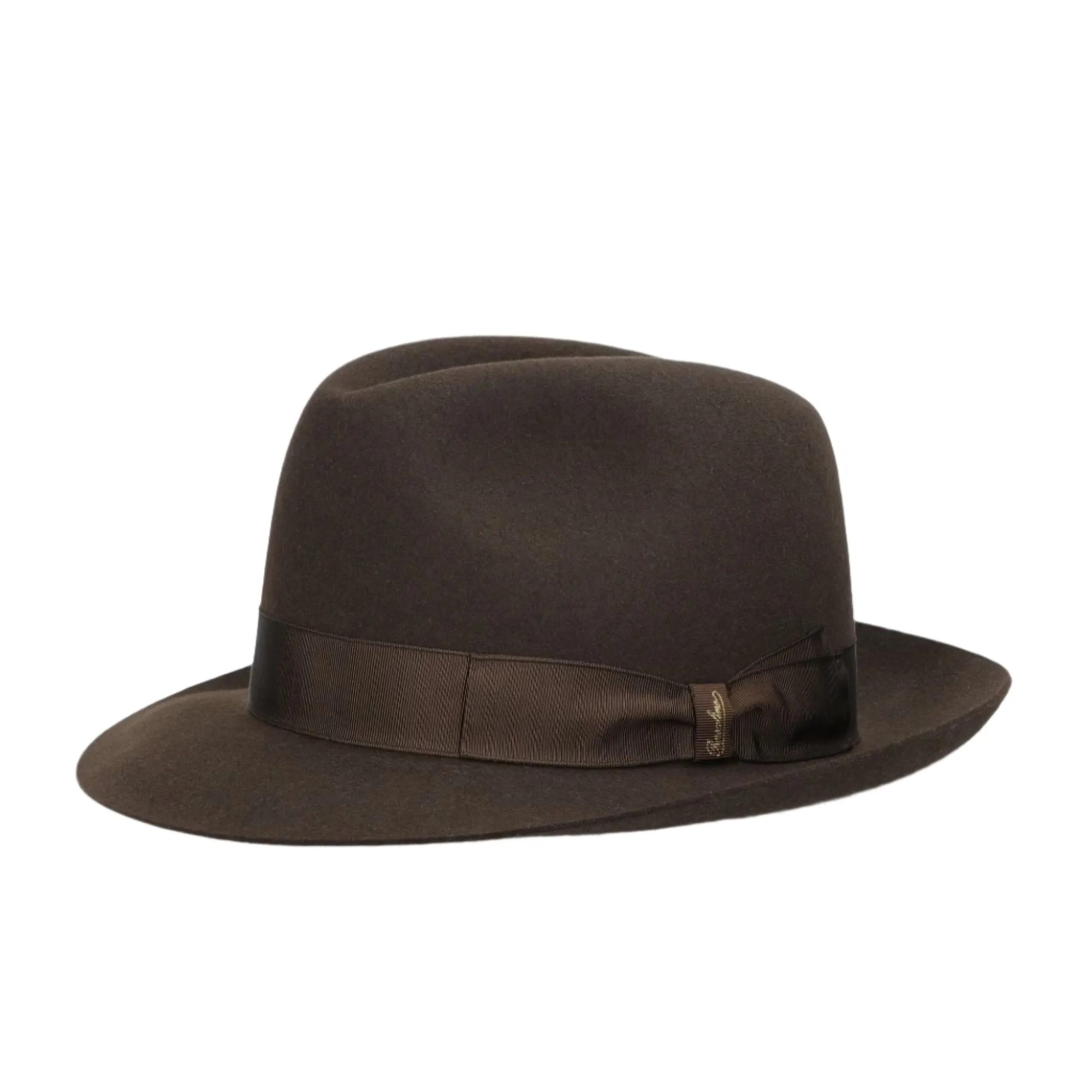 Borsalino Damiano in Dark Brown Marengo Felt Fedora Made in Italy