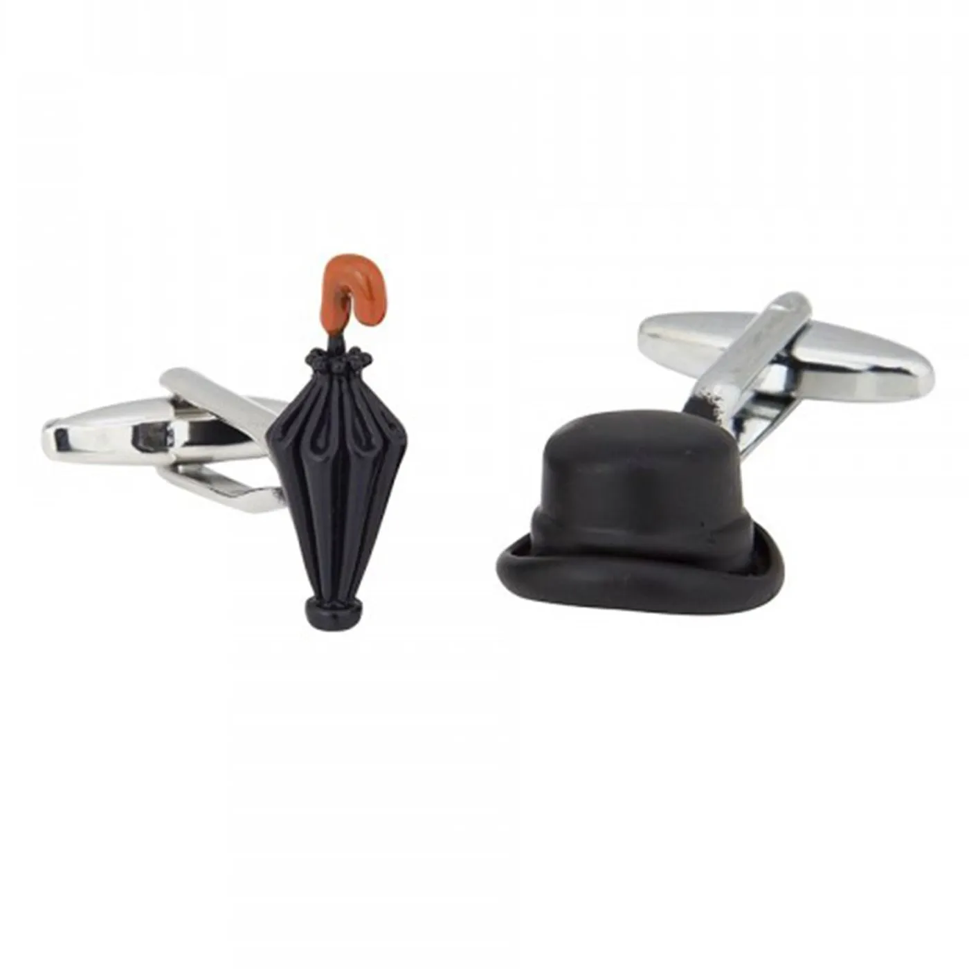 Bowler Hat & Umbrella Cufflinks