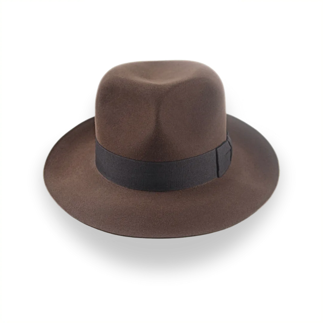 Brown Indiana Jones Style Fedora in Durable Fur Felt | The Templar