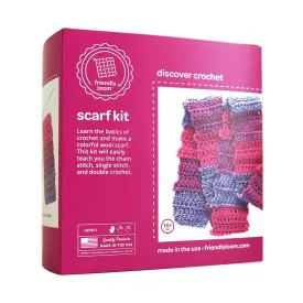 Discover Crochet: Scarf Kit – Berry