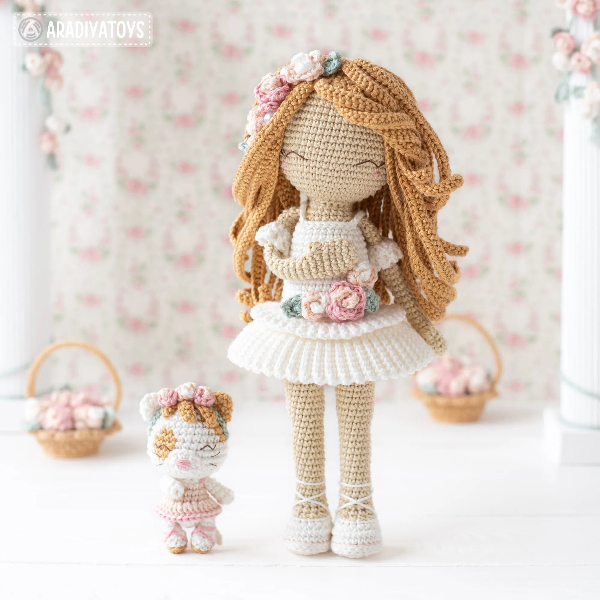 Doll Crochet Pattern for Friendy Melanie Ballerina Amigurumi Doll Pattern PDF File Tutorial Digital Ballerina Amigurumi Pattern for Doll