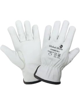 Global Glove Cut Resistant & Puncture Resistant Grain Goatskin Gloves - White