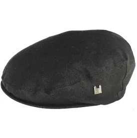 Headchange Made in USA 100% Linen Ivy Newsboy Cap in Black