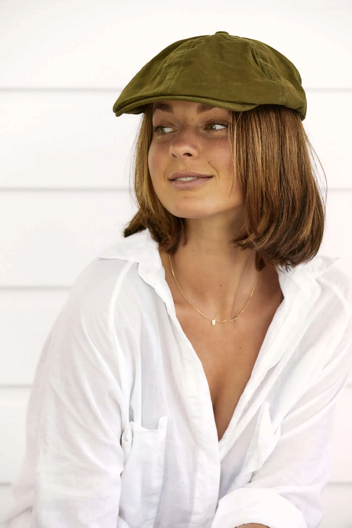 Henry Long-Bill Organic Cotton Newsboy Cap