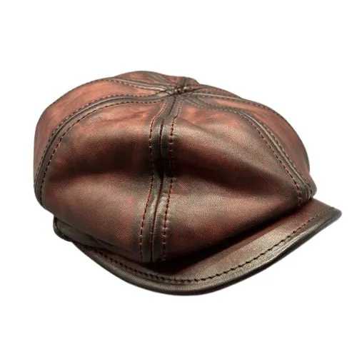 Horsehide Newsboy Cap Unisex