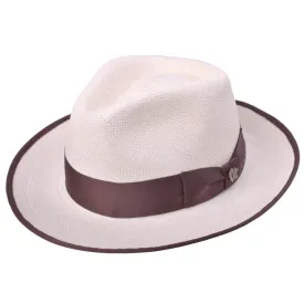 Kellan Handwoven Panama Straw Classic Brim Fedora by Bigalli