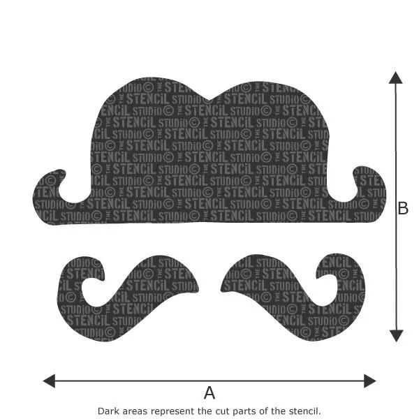 Mr Moustache Stencil