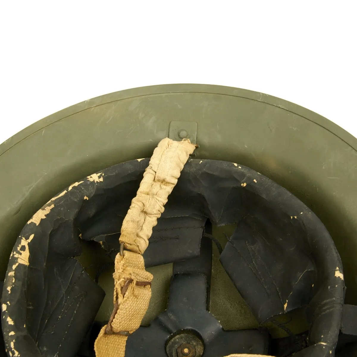 Original British WWII Brodie MkII Helmet in OD Green by Briggs Motor Bodies - Dated 1942