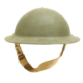 Original British WWII Brodie MkII Helmet in OD Green by Briggs Motor Bodies - Dated 1942