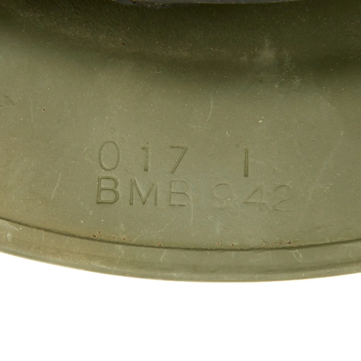 Original British WWII Brodie MkII Helmet in OD Green by Briggs Motor Bodies - Dated 1942