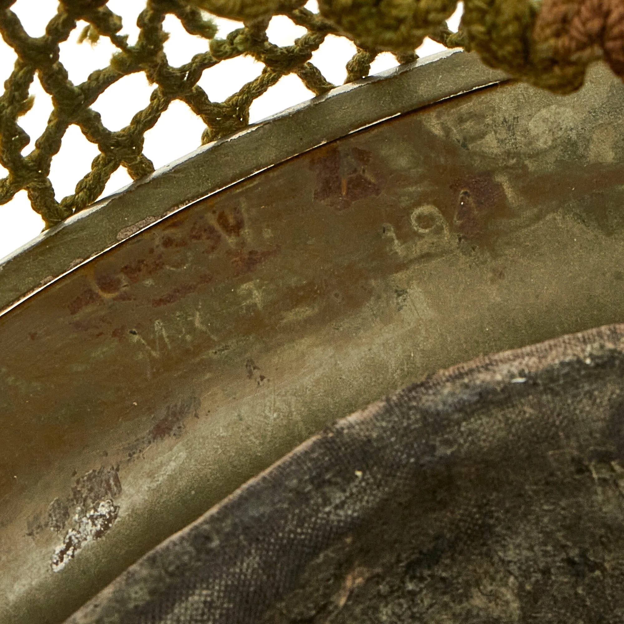 Original Canadian WWII Brodie MkII Steel Helmet Complete with Helmet Net by General Steel Wares. of Toronto - Dated 1941