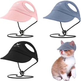 Pet Cat Caps Puppy Summer Solid Oxford Cap Dog Baseball Visor Hat Outdoor Sun Bonnet Cap