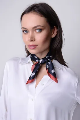 Silk Neckerchief Caribou Herd Black