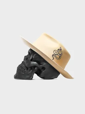 The Snake Fedora - Distressed White