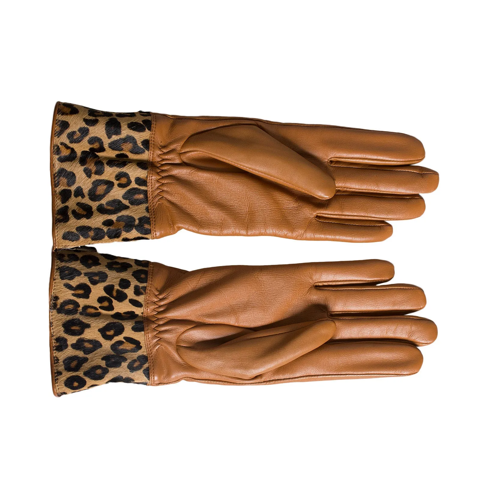 UGG Animal Skin Tan Leopard Gloves - Women's