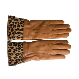 UGG Animal Skin Tan Leopard Gloves - Women's