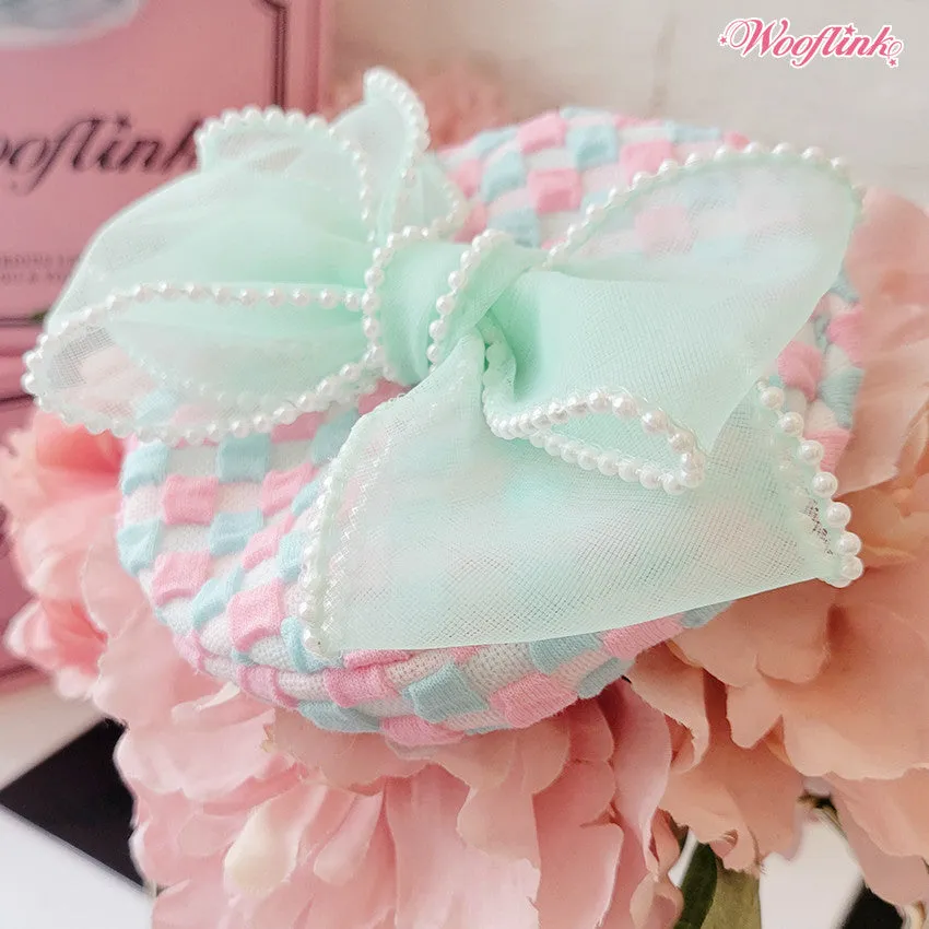 Wooflink Marshmallow Beret in Baby Blue & Mint